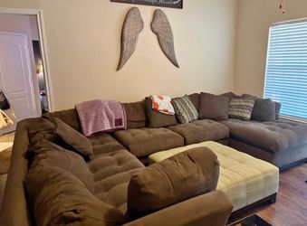Brown sectional