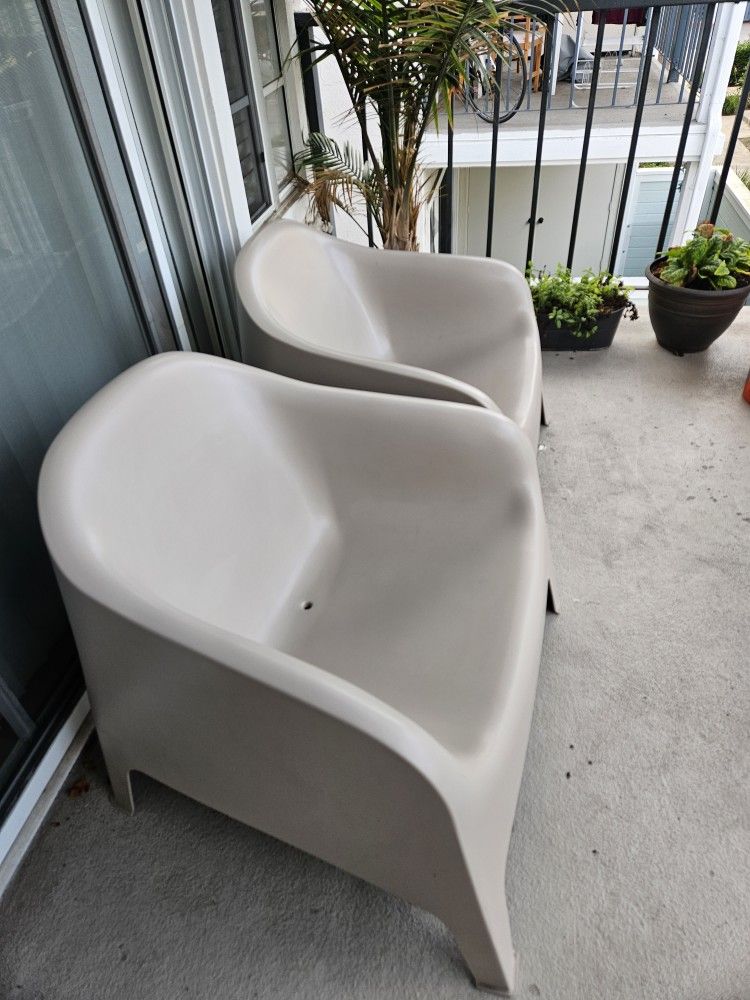 2 x SKARPĂ–
IKEA Armchairs, outdoor, dark beige