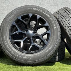 Black 20" GMC Sierra 1500 Honeycomb wheels 6x5.5 rims 275/60R20 tires Yukon Tahoe Silverado Chevy Suburban