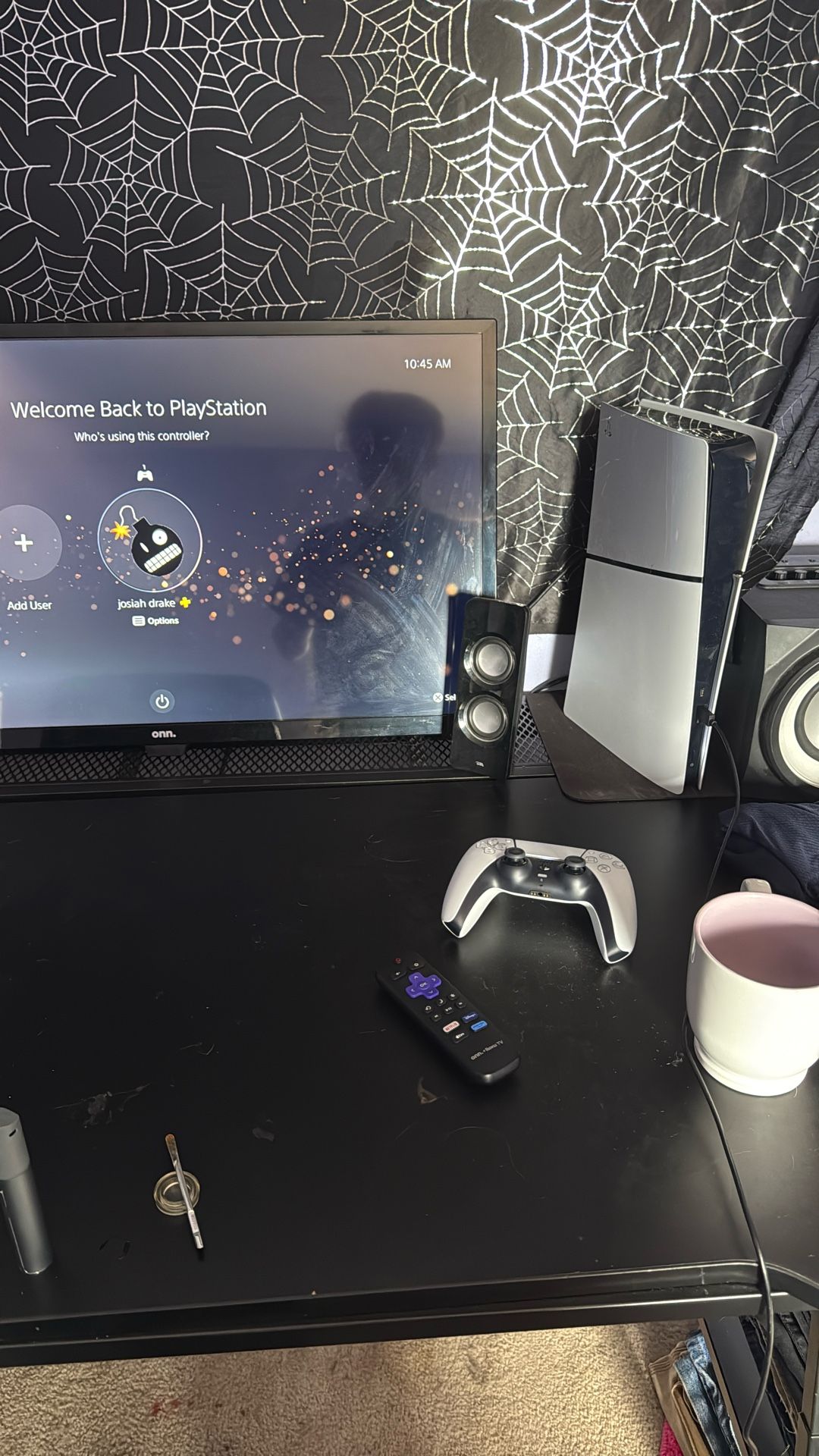 Ps5 With Wires And Controller