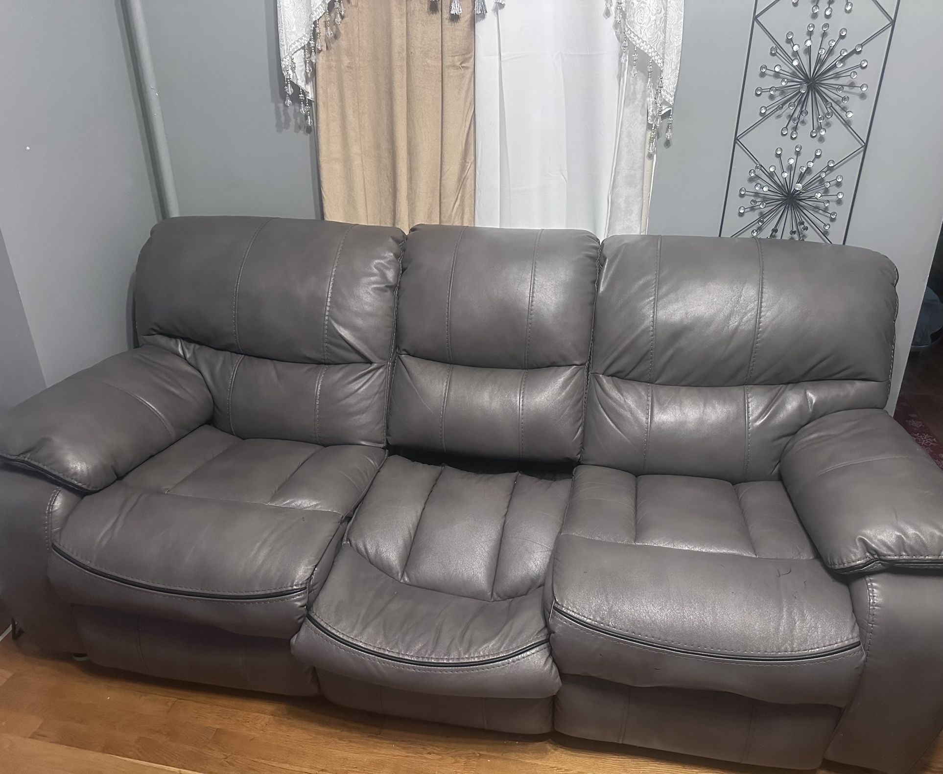 Leather Recliner Sofa
