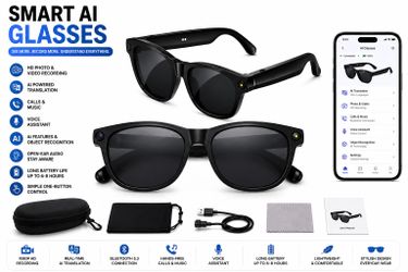 🔥 Smart AI Glasses – HD Recording + AI Translation 😎
