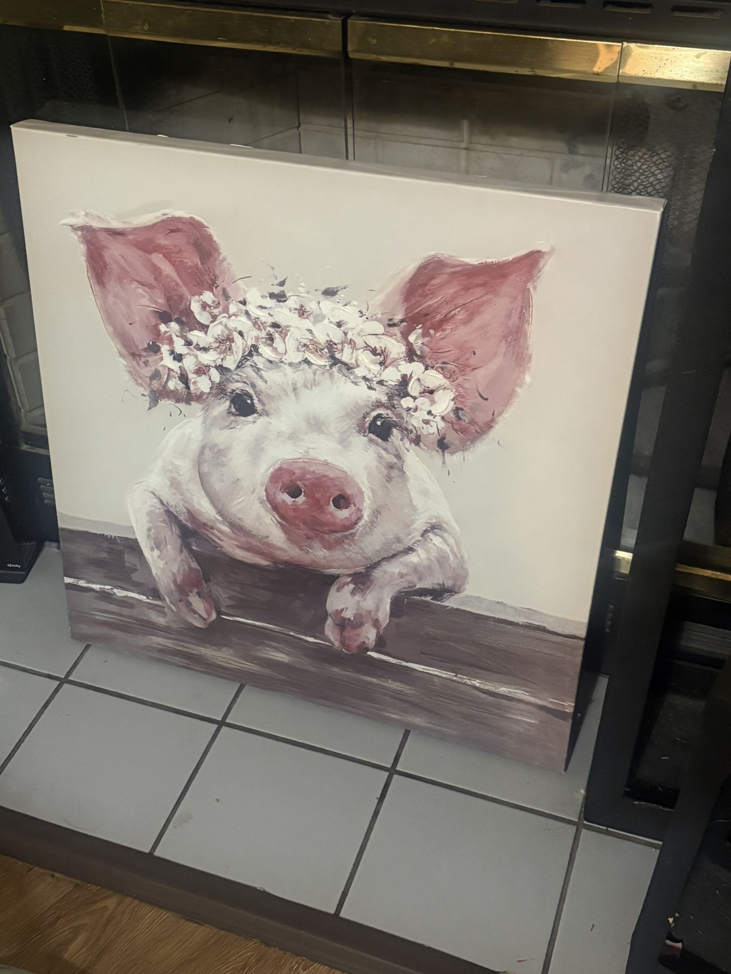 Farmhouse Pig Canvas
