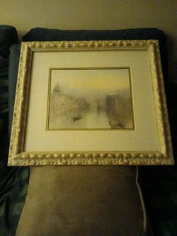 Joseph Mallard Turner "Lake Views" Framed Venetian Canal Scene Art Print
