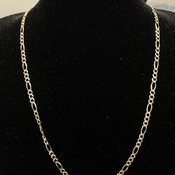 $800 Two Tone Gold Figaro Chain 