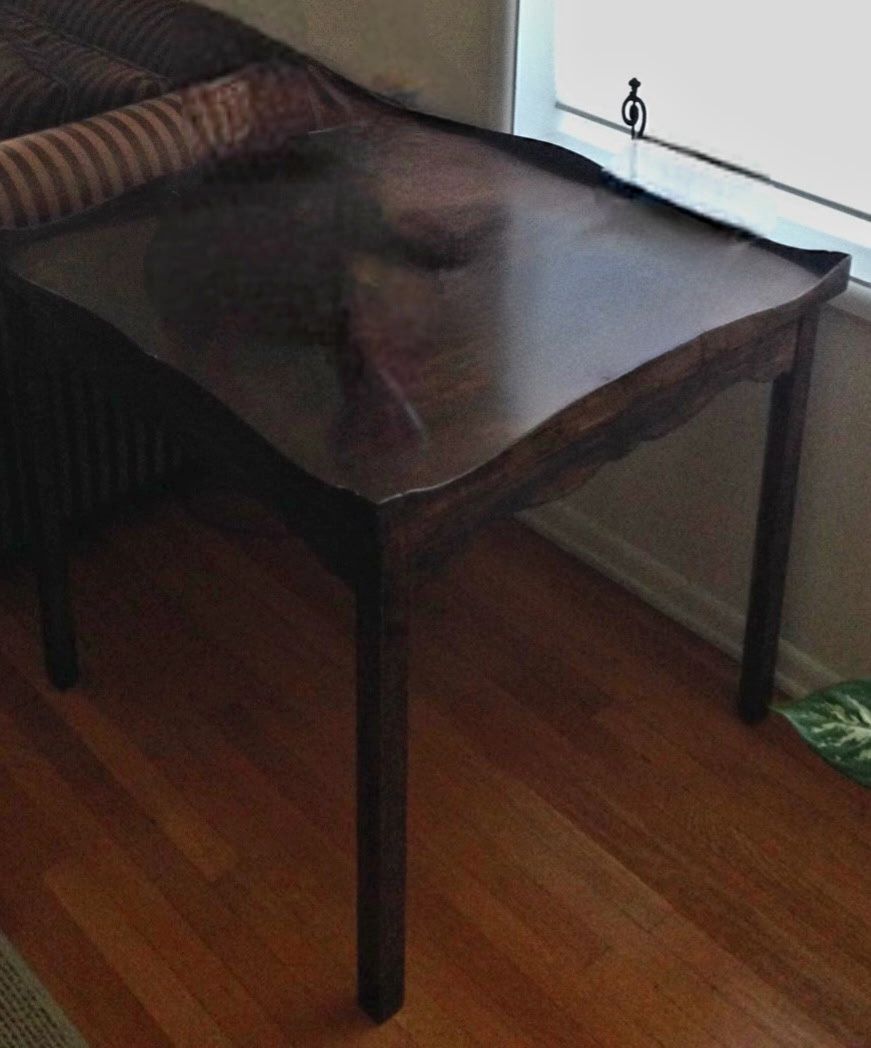 Antique Wood Side Table 