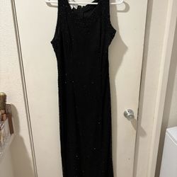 Formal Black Sparkly Beaded Dress