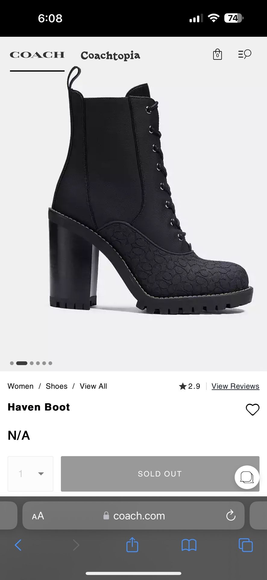 Coach Haven Boot