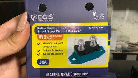 EGIS  SHORT STOP CIRCUIT BREAKER 30A P/N 4730-30