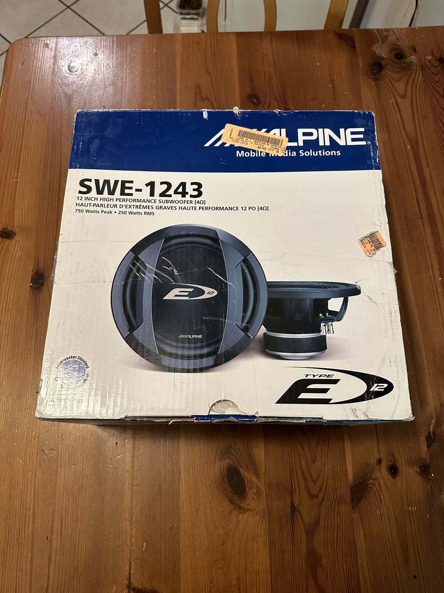 Alpine Swe-1243 Subwoofer Car Audio