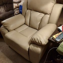 Faux-leather reclining Couch and Recliner 