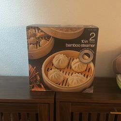 10” bamboo steamer