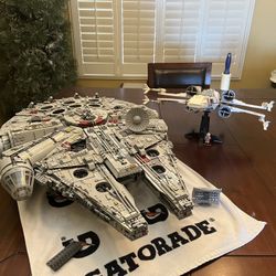 Star Wars Lego UCS Millennium Falcon And Xwing Fighter