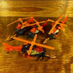 ZURU 5 SURPRISE VOLCANO DINO STRIKE DINOSAURS Combat Chopper Lot Of 4