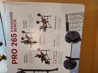 Brand new Pro 265 standerd weight bench