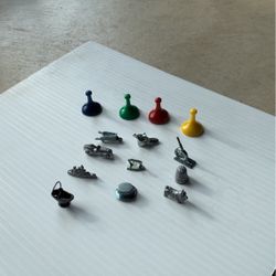 Old Monopoly Game Pieces 
