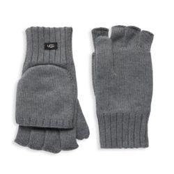 UGG men’s Flip-Top Fingerless Gloves NWT size S/M