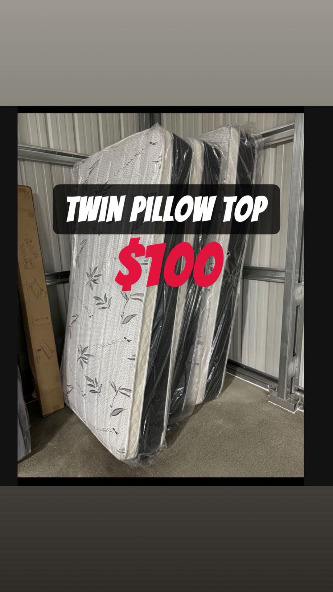 Twin Pillow Top Mattress/ All Sizes Available