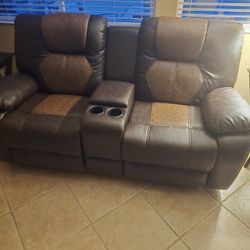 Leather Loveseat
