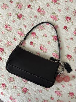 Vintage Coach Demi Handbag / Shoulder bag in Black leather