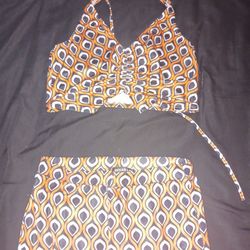 Two Piece Pant Set  Orange.