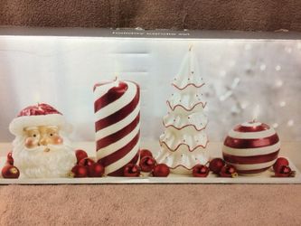 Holiday Candles Christmas Arrangement Set