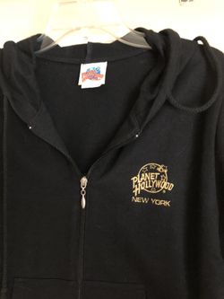 Planet Hollywood New York zip up top/Hoodie. Size L