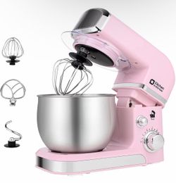 Kitchen in the Box 3.2QT Stand Mixer 6-Speed 300W w/ 3 Attachments – Pink