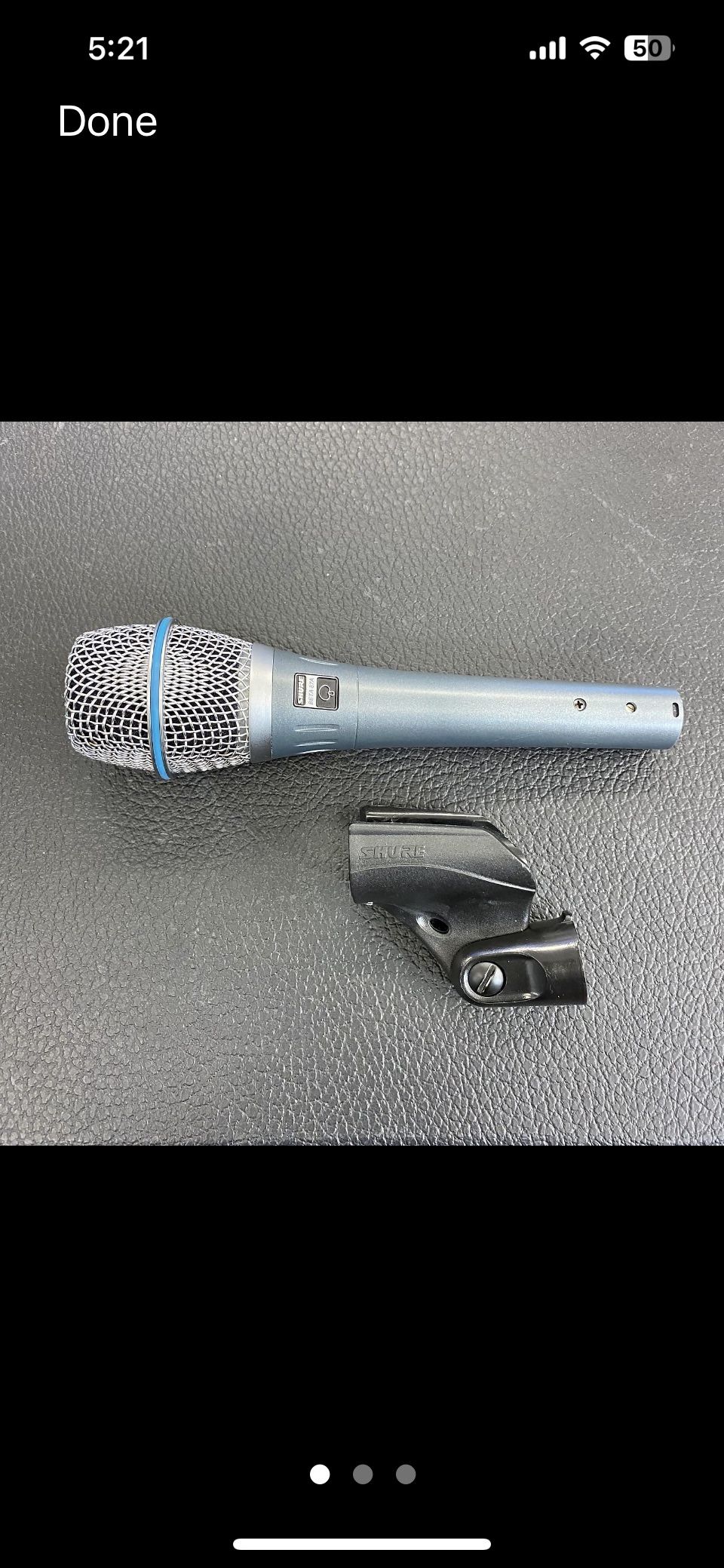 Shure BETA 87A Studio Grade Vocal Microphone with Built-in Pop Filter