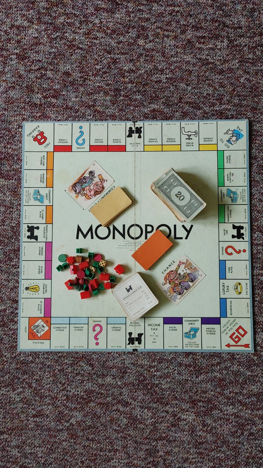 1950's Vintage Monopoly Board Game