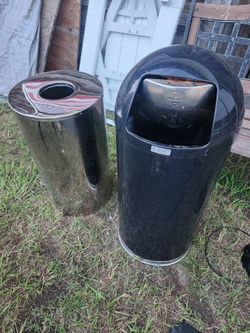 Metal trash cans