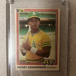 1981 Donruss Ricky Henderson