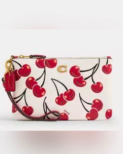 Coach cherry wristlet