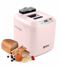 Kitchen in the Box Bread Maker Machine 2LB 12 Programs 550W Pink New