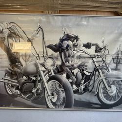 Bugs Bunny Tasmanian Devil Riding Motorcycles 