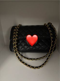 Black soft handbag