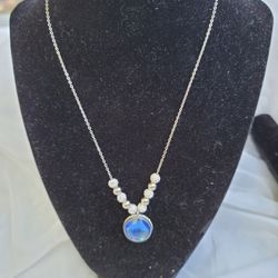 Starlight Steel Silver Necklace 45cm