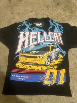 Y2K vintage Racing hellcat t shirt Size L, Black And Yellow, Reason Brand