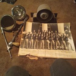 A Authentic Photo Of Muscogee County Police Dept .1954. 2 Spotlight. One Siren Ok