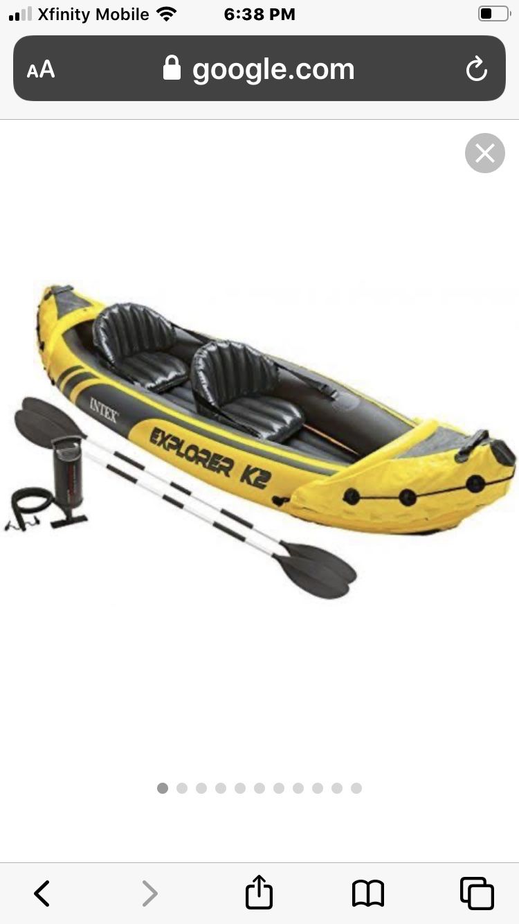 Intex 2 person inflatable kayak