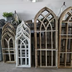 Cathedral Arch Window Wreath Rustic Decor Decorations Farmhouse 