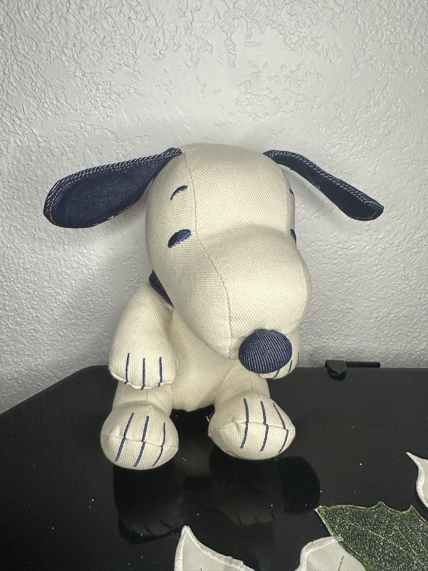 Snoopy American Eagle Denim Plush Stuffed Animal Toy 8” Peanuts Limited Edition