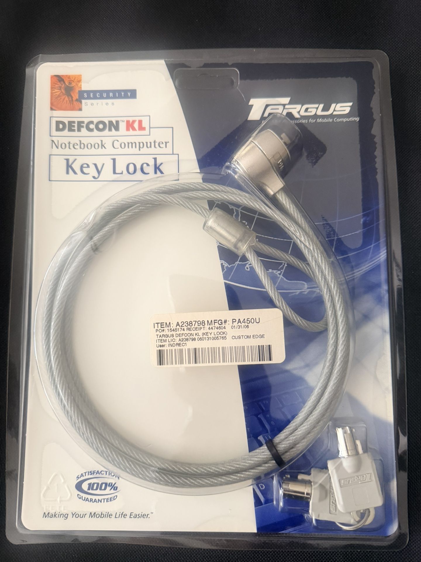 Targus Notebook Computer Key lock