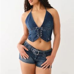 NEW True Religion Sexy  jean halter top-$50