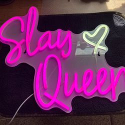 Slay heart Queen  neon Sign 