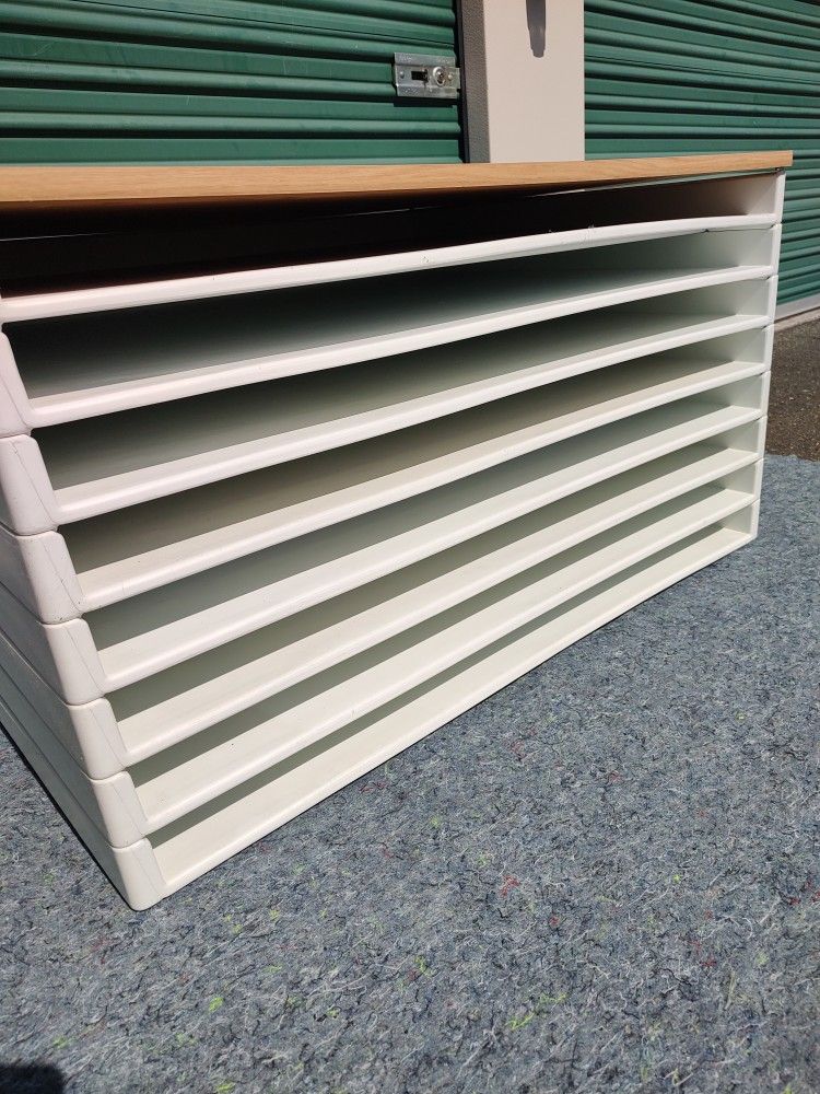 Eight (8) SAFCO Giant Stacking Trays 42 X 32 Blueprint Document Art Storage
