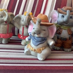 1980-1990s Ceramic Collectible Elephants