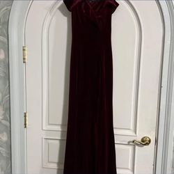 Red velvet dress