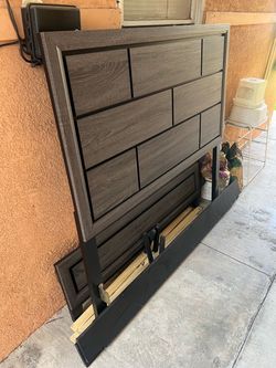 Full size wood bed frame