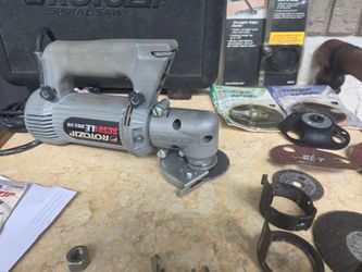 Rotozip SCS01LE heavy duty spiral saw, rotary tool, mini grinder cut-off saw attachment, tons of accessories, drill & router bits